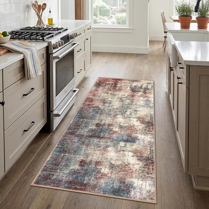 IOHOUZE Abstract Runner Rug 3x6 Ft Washable Runners