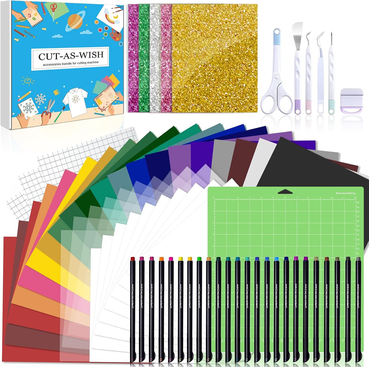 Cutaswish The Ultimate Accessories Bundle for Makers and All Explore Air-80pcs Perfect Tools and Accessories Kit as Gifts,Instantly Create Amazing Crafting Projects