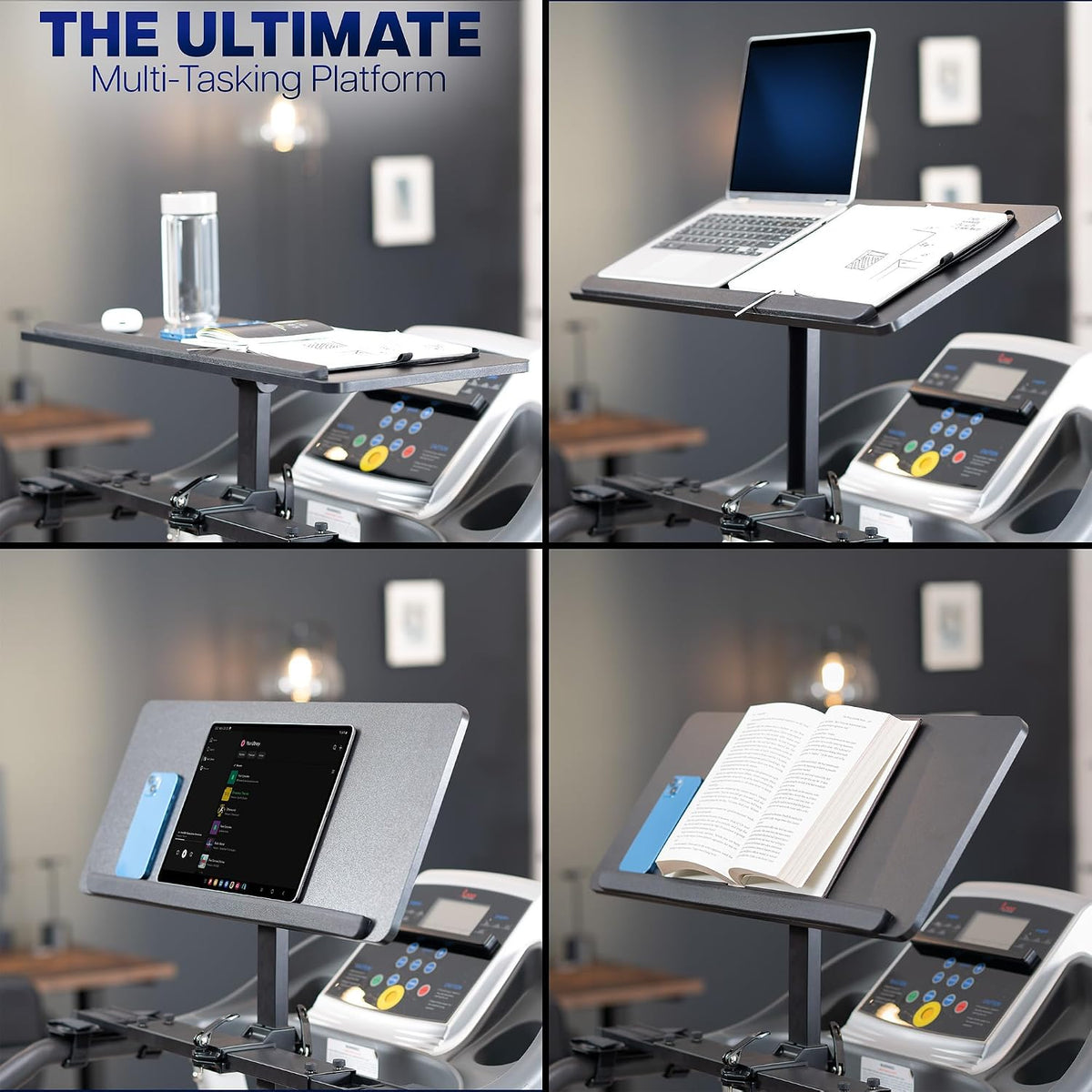 VIVO Black Universal Wooden Laptop Treadmill Desk with Tilt, STAND-TDML4R