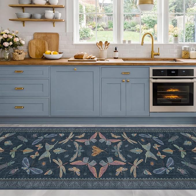 3x10 Vintage Hallway Rug Runner, Washable Non Slip Carpet