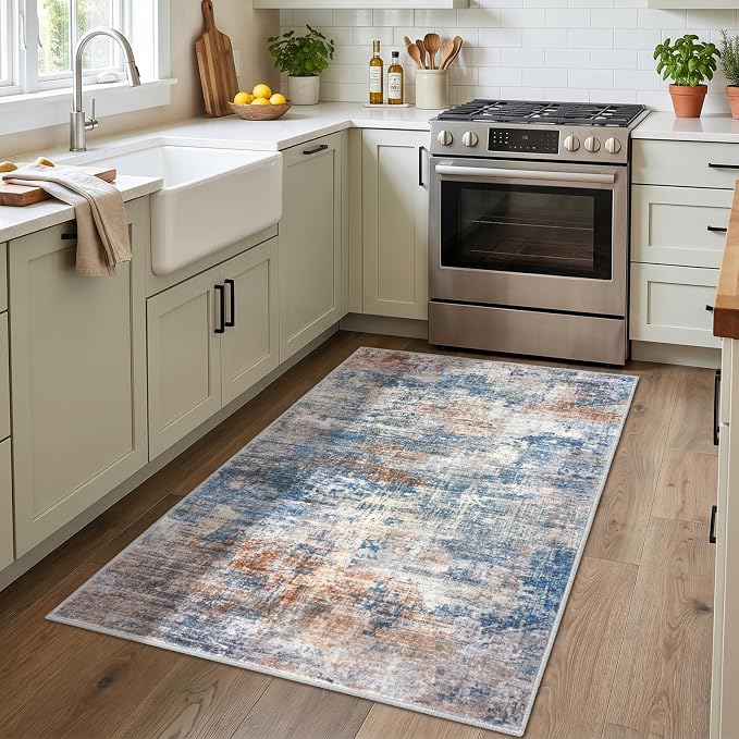 IOHOUZE Abstract Area Rug 3x4 Ft Washable Rugs