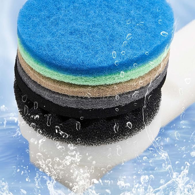 62 Pcs Compatible with Fluval Fx4/fx5/fx6 Replacement Filter Media, 6 Foam Block
