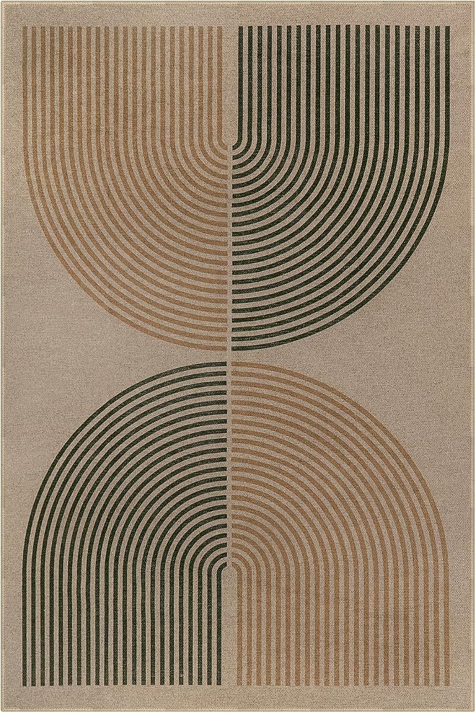 Lahome Modern Rainbow Easy Jute Rug, 6x9 Rug