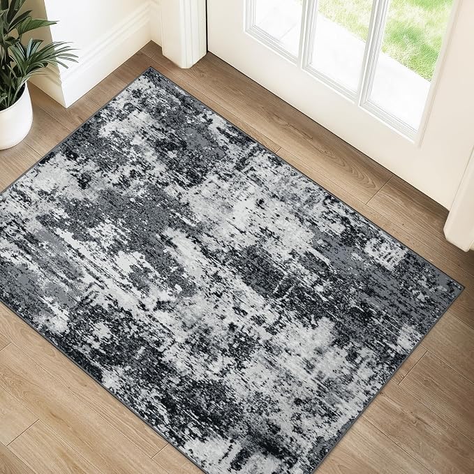 RELEANY Washable Area Rugs 2'x3' Non-Slip Modern Abstract Soft