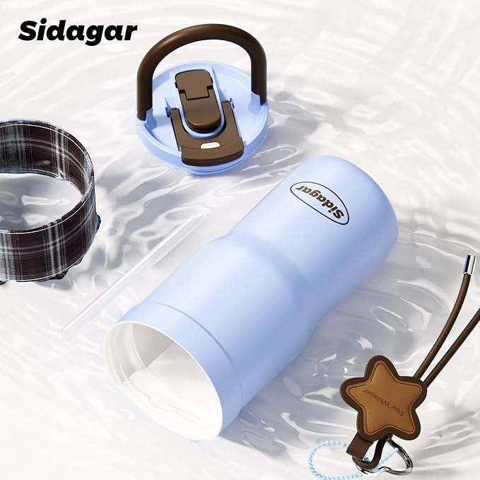 25oz Insulated Tumbler Ceramic Stainless Steel Water Bottle, Leak Proof