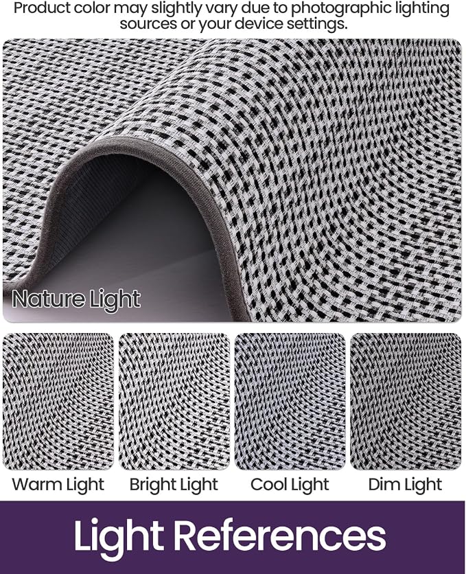 DEXI Ultra Thin Door Mat Indoor Entrance 36x56, Non Slip Rubber Backed Entryway