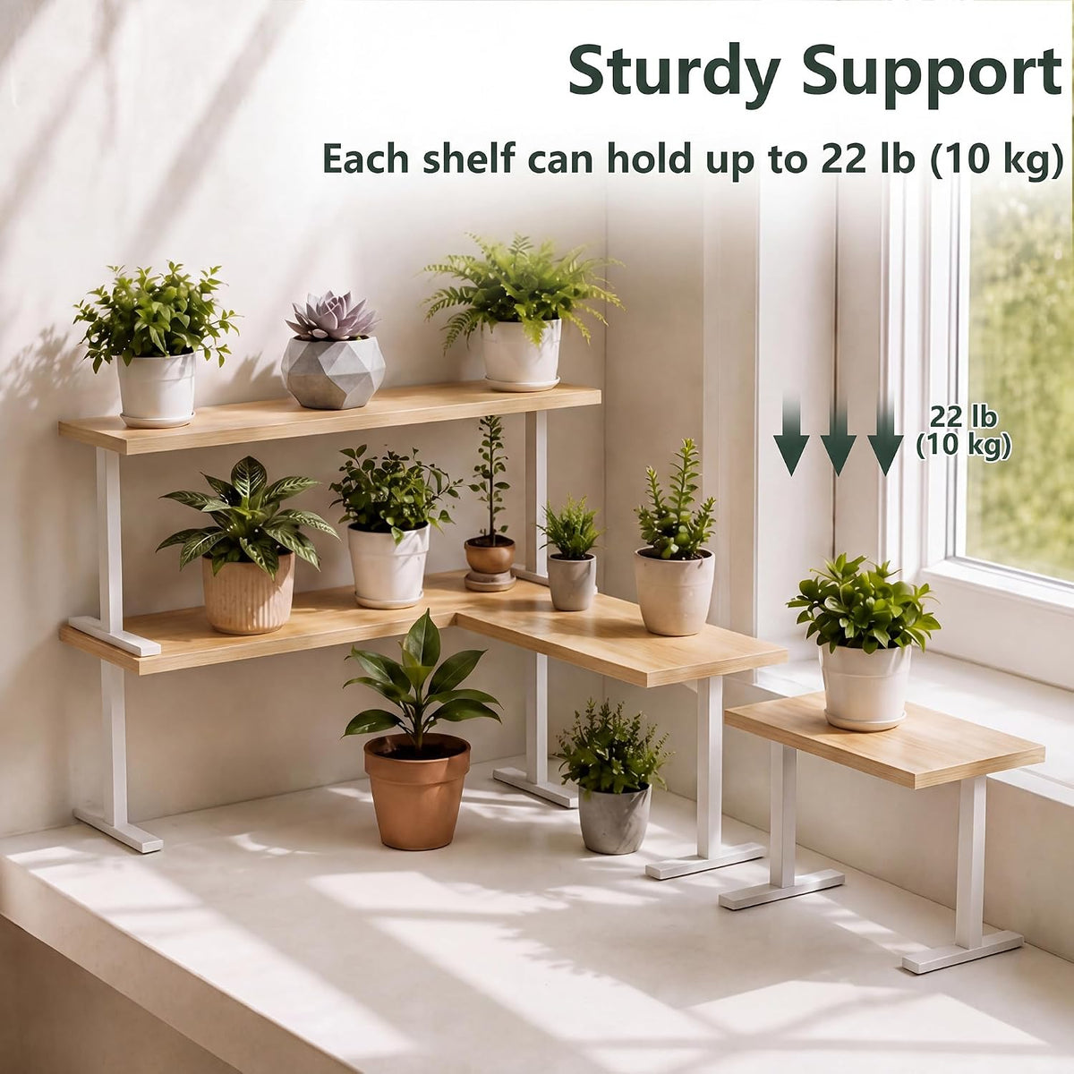 Golener Countertop Shelf, Kitchen Counter Organizer, Adjustable, Stackable