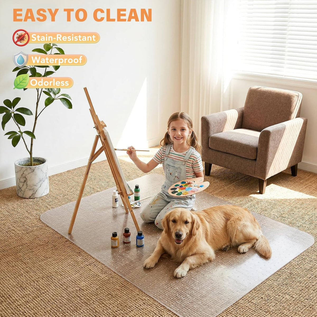 Office Chair Mat for Carpet, 48" x 60" Clear Desk Chair Mat