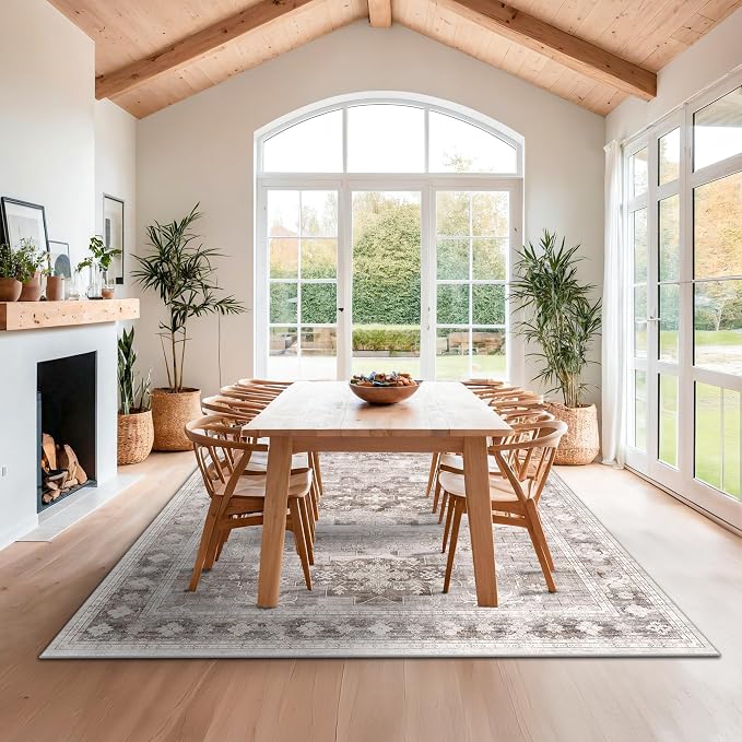 Boho Beige Rug for Living Room