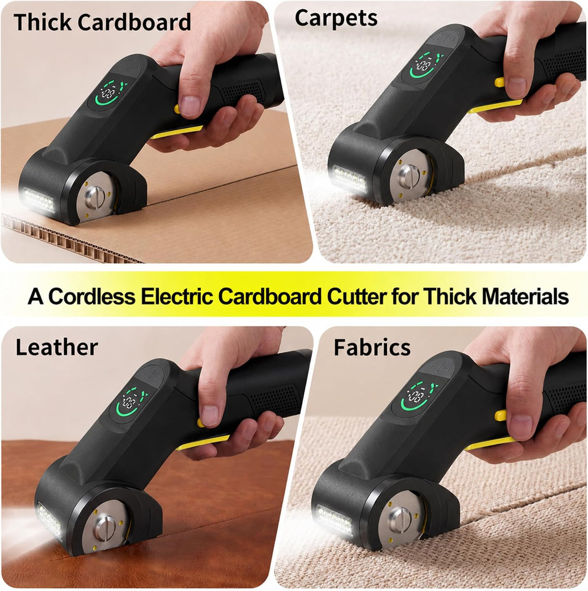 Electric Cardboard Cutter, 7.4V Brushless Motor, 0.48" Cutting Capacity