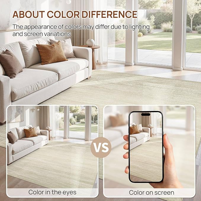 UERMEI 10x12 Washable Area Rug