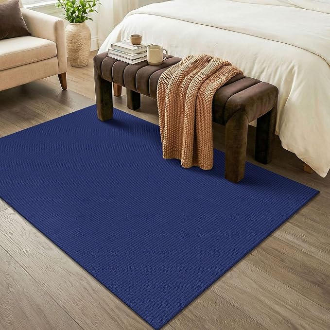 KOZYFLY Washable 4x6 Entry Woven Area Rug, Braided Throw Rugs