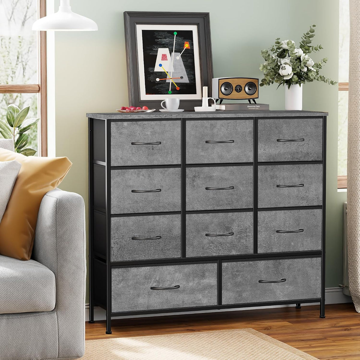 VASICAR Dresser for Bedroom with 11 Storage Drawers, Tall Chests of Drawers