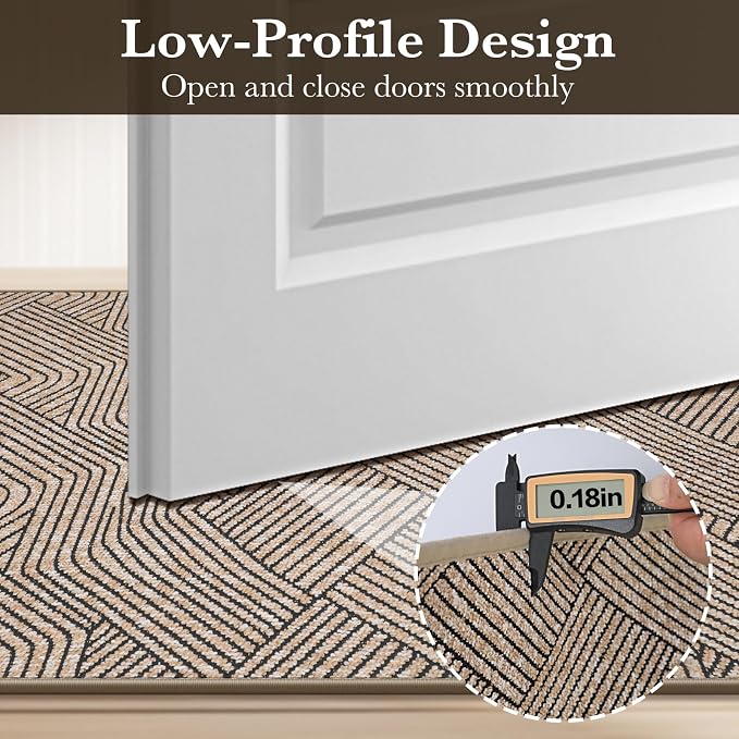 Indoor Door Mat 17"x30", Low-Profile Thin Welcome Front Door Mat Indoor Entrance