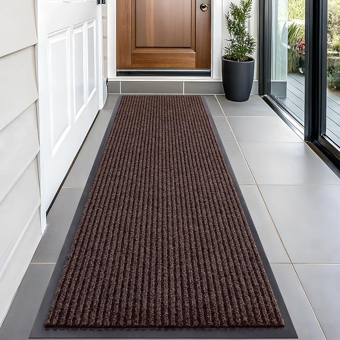 OLANLY Front Door Mat Indoor Outdoor Entrance, Waterproof Heavy Duty Doormat