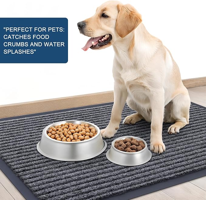 OLANLY Front Door Mat Indoor Outdoor Entrance, Waterproof Heavy Duty Doormat