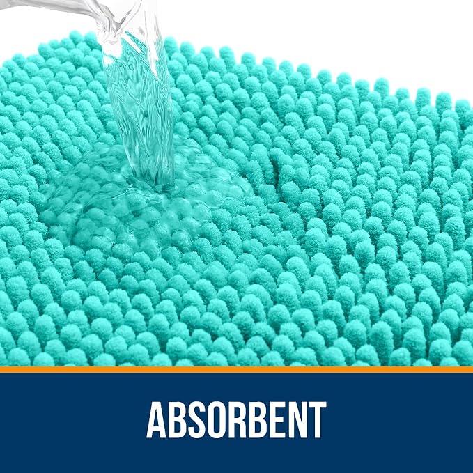 OLANLY Bathroom Runner Rugs 44x24, Extra Soft Absorbent Chenille Bath Rugs