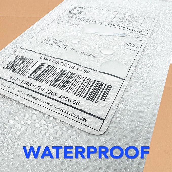 1000 Count 10" x 12" Shipping Label Envelopes, Clear Packing List Pouches with Self-Adhesive Back, Top Loading for Shipping Labels Sleeves, for Packing Slips, Labels Invoices & Paperwork. GPI