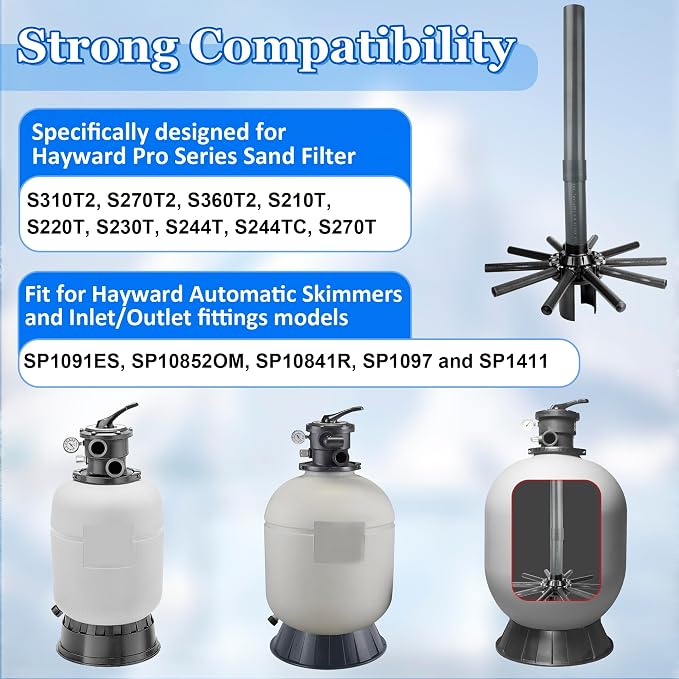 SX244DA Lateral Assembly with Center Pipe Compatible with Hayward s244t Sand