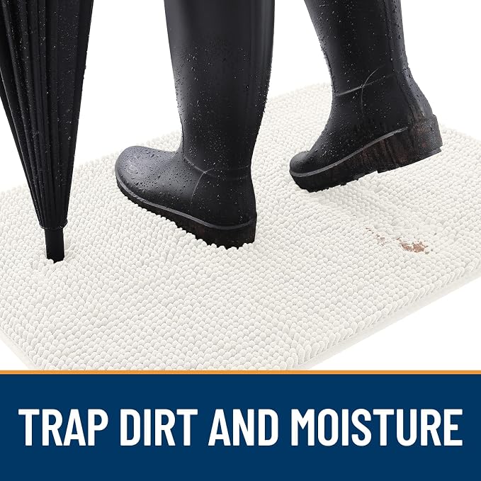 OLANLY Dog Door Mat for Muddy Paws 34x21, Absorbs Moisture and Dirt, Absorbent