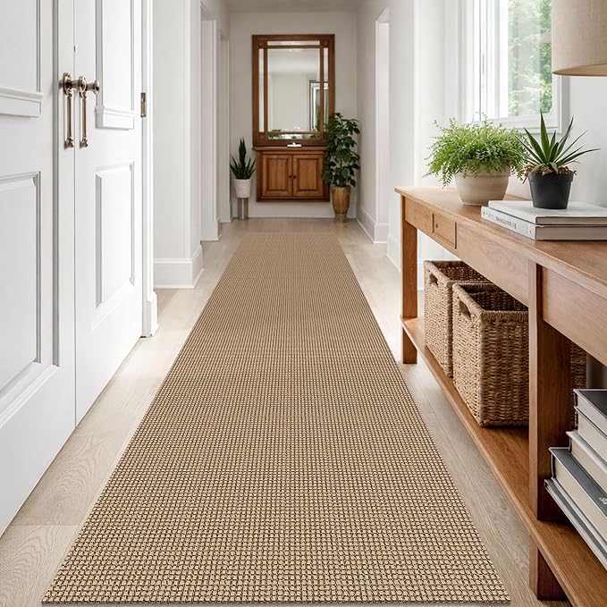 IOHOUZE Washable Runner Rug 3x12 Non Slip Rubber Backed Extra Long Hallway