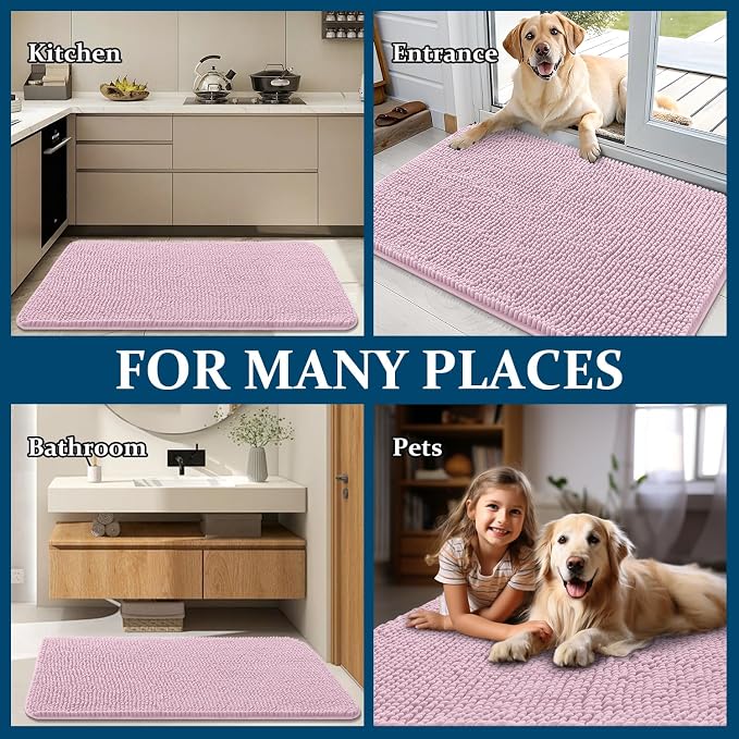 OLANLY Dog Door Mat for Muddy Paws 30x17, Absorbs Moisture and Dirt, Absorbent