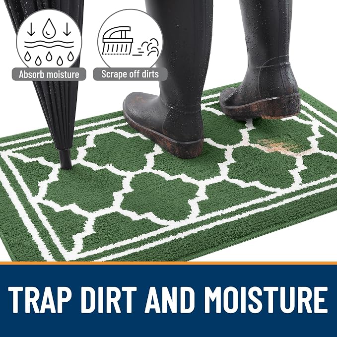 Buganda Indoor Door Mat, Dirt-Resistant and Absorbent Doormat, Low Profile