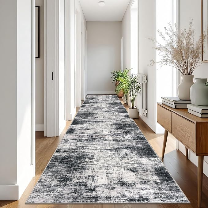 IOHOUZE Abstract Runner Rug 3x16 Ft Long Washable Runners