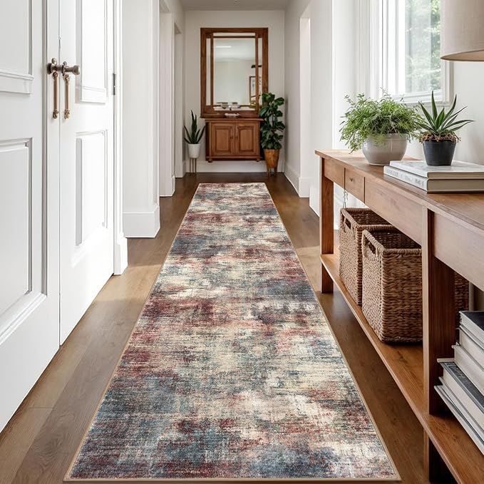IOHOUZE Abstract Runner Rug 2x12 Ft Washable Runners