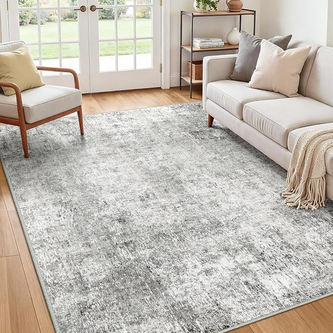 RELEANY Washable Area Rugs 5'x7' Non-Slip Modern Abstract Soft
