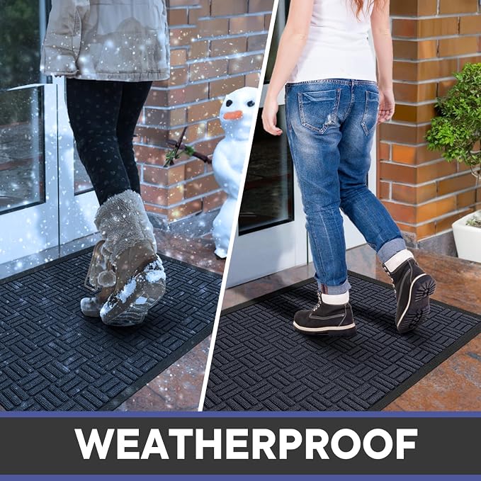 Mibao Front Door Mat, Heavy Duty Durable Welcome Mat