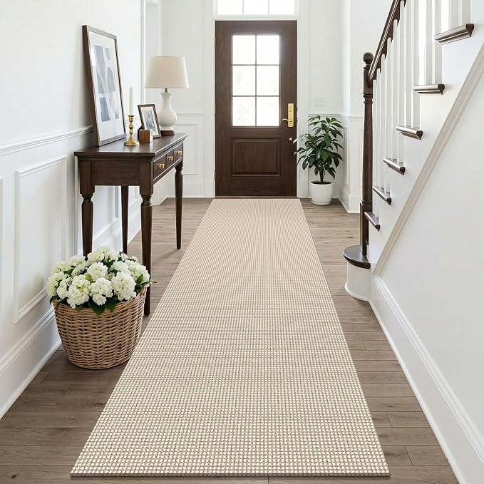 KOZYFLY Runners for Hallways 3x10 ft Washable Kitchen Runner Non Slip Rubber