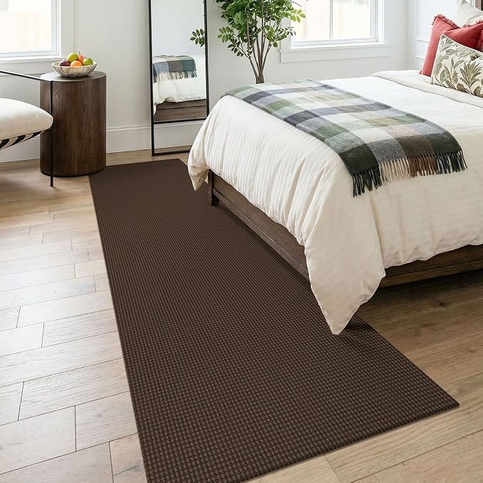 KOZYFLY Cotton Runners for Hallway 3x8, Wide Washable Runner Rug, Woven Non