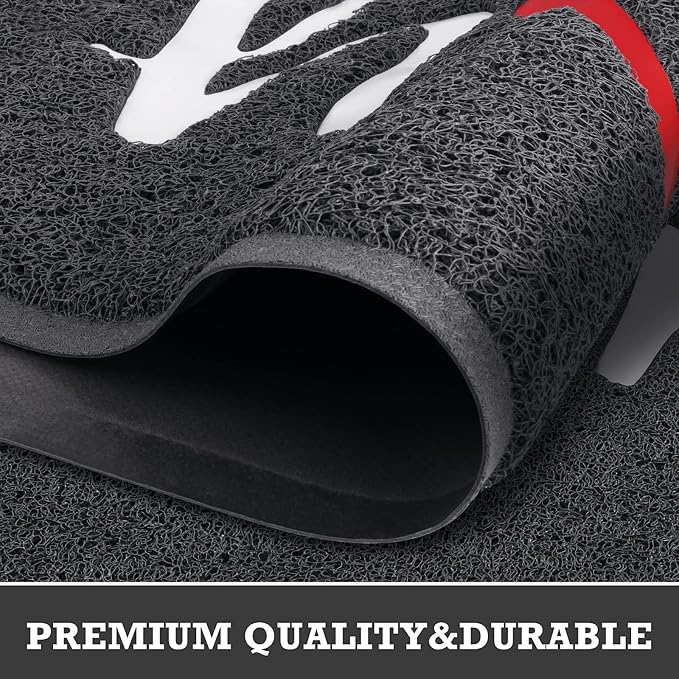 CozyBounty Black Door Mat Welcome Mats Home Non-Slip Doormat