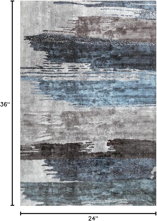 Ciicool Modern Abstract Area Rug 2x3 Washable Small Entryway Rug, Non-Slip Low