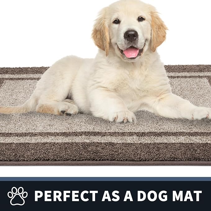 PURRUGS Dirt Trapping Door Mat 32" x 48", Non-Slip Machine Washable Entryway Rug
