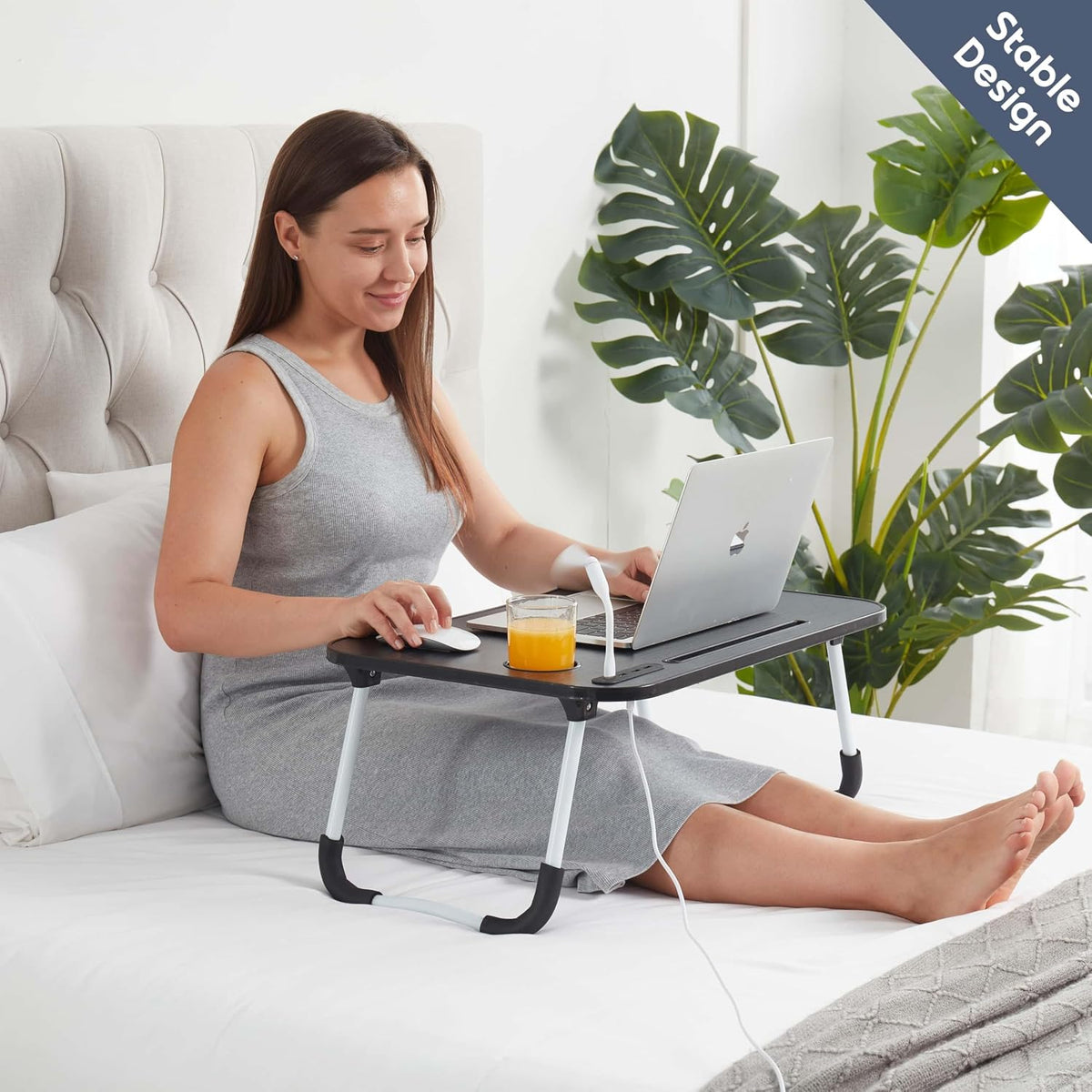 Nestl Laptop Lap Desk, Bed Tray with USB Port Laptop Stand for Bed 24"x16"