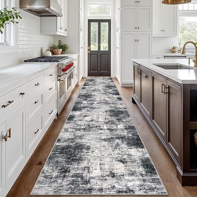 IOHOUZE Abstract Runner Rug 3x18 Ft Extra Long Washable Runners