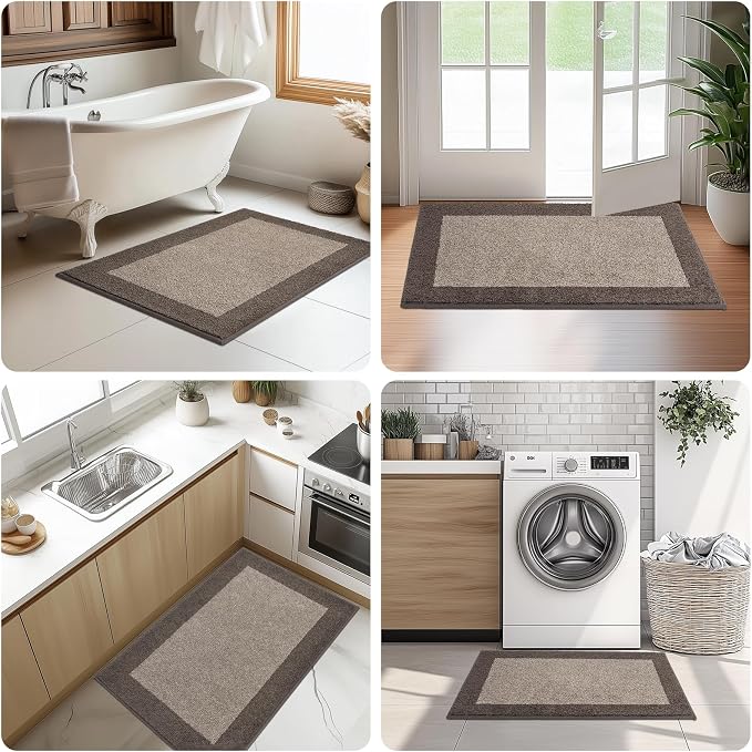 Machine Washable Kitchen Rug 24" x 36", Non Slip Kitchen Mat