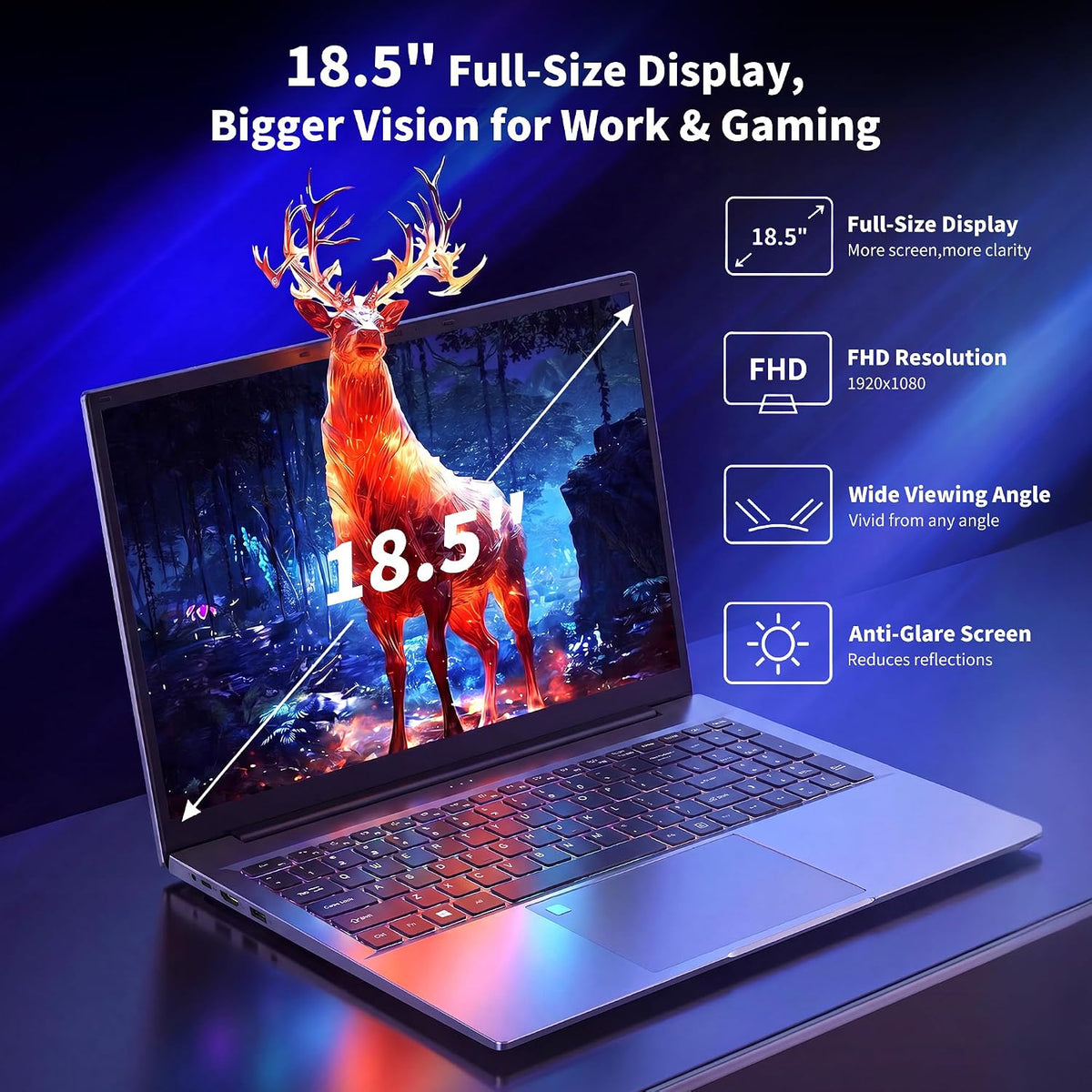 18.5 Inch Laptops, Core i9 CPU (Up to 4.8 GHz), 16GB RAM, 512GB SSD, WiFi-6