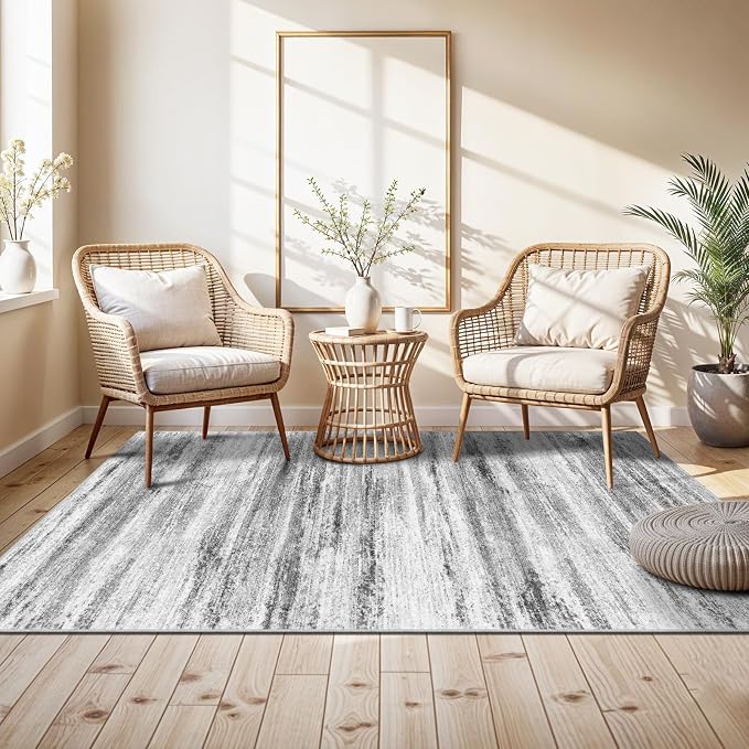 4x6 Rugs for Living Room: Non-Slip Washable Area Rug for Hallway Entryway