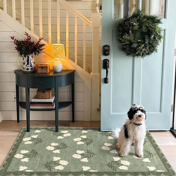 3x5 Floral Entry Rug