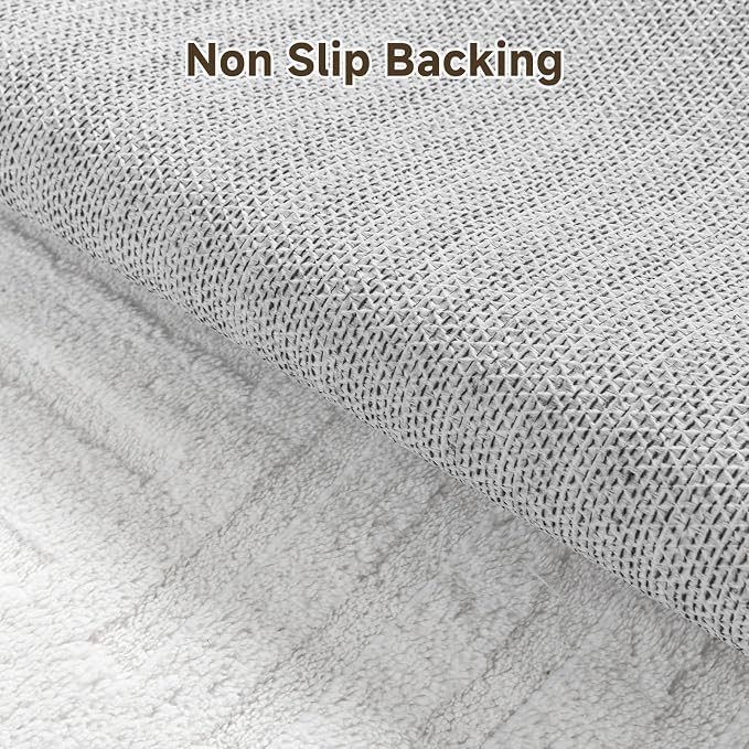 Pauwer 4x6 Washable Area Rugs for Living Room Modern White Solid Color Soft