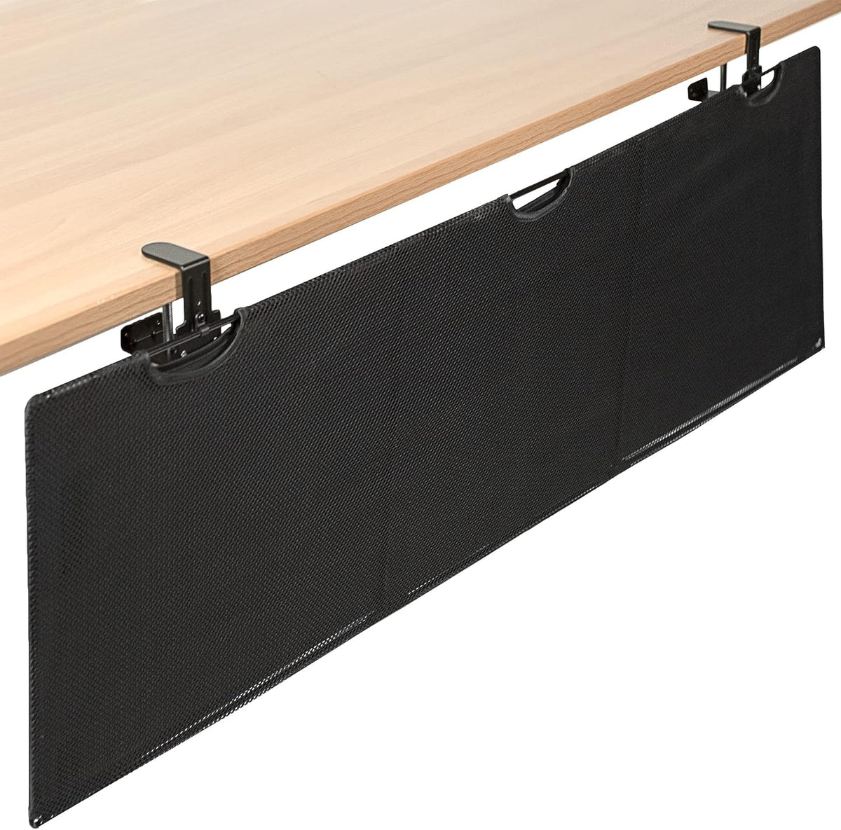 VIVO Black Clamp-on 60 inch Desk Cable Management Sleeve, DESK-SKIRT-60P