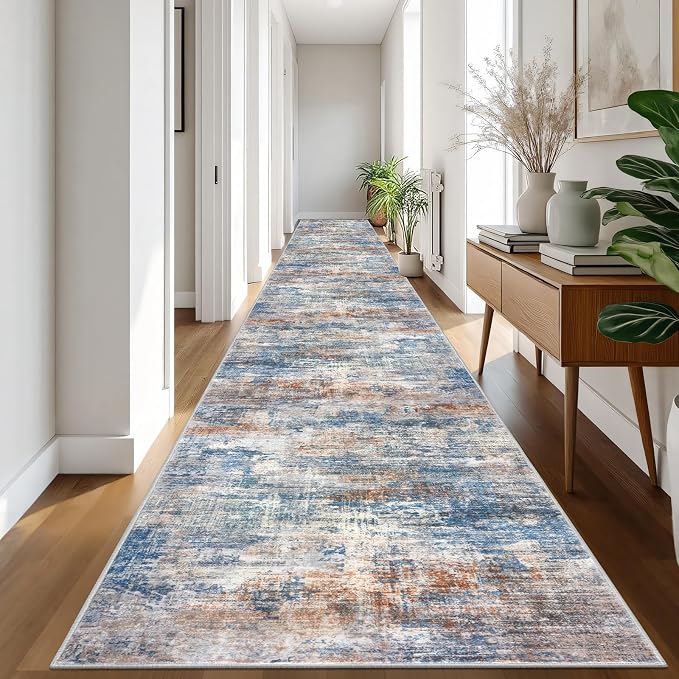 IOHOUZE Abstract Runner Rug 3x20 Ft Extra Long Washable Runners