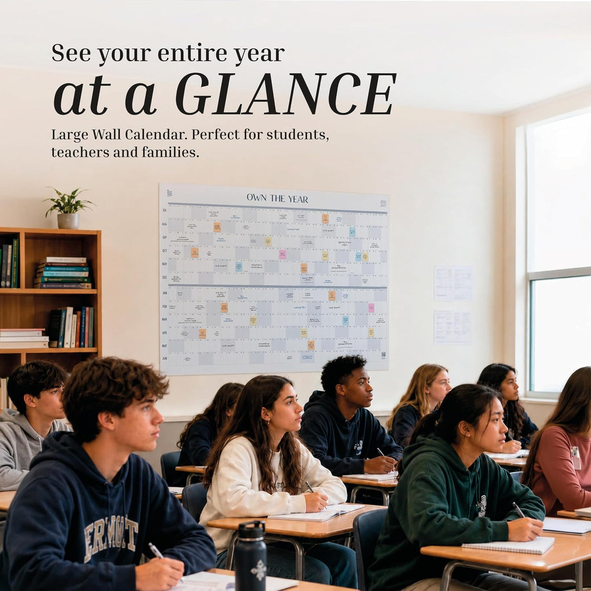 2026-2027 Academic Giant Dry Erase Wall Calendar | 4ft x 3ft Full Year View