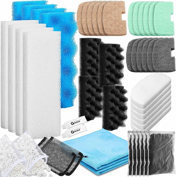 50 Pcs Compatible with Fluval 206/207 Filter Media Canister Filter Maintenance