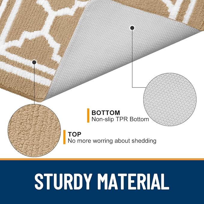 Buganda Large Indoor Door Mat, Dirt-Resistant and Absorbent Doormat, Low
