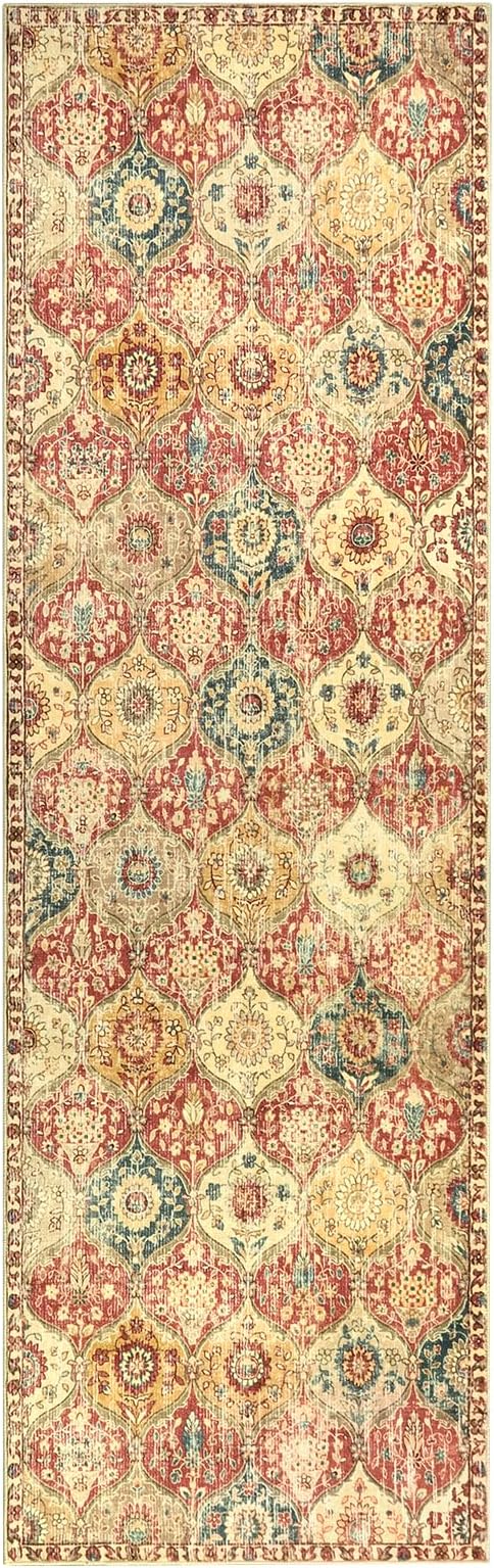 Lahome Moroccan Hallway Rug, Ultra-Thin Oriental Carpet