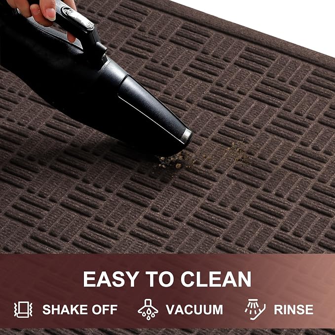 Mibao Front Door Mat Indoor Outdoor Entrance, Dirt Trapping Waterproof